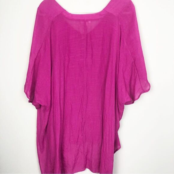 UMGEE | Magenta Oversized Tunic Poncho Swim Coverup Women’s Size M/L - Picture 7 of 8